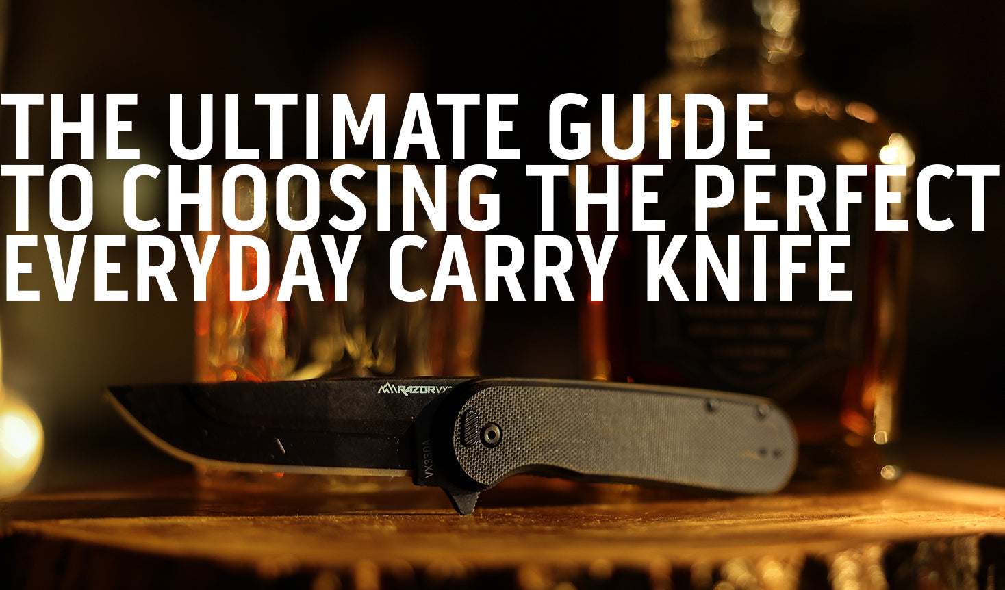 An article banner for "The Ultimate Guide to Choosing the Perfect Everyday Carry Knife