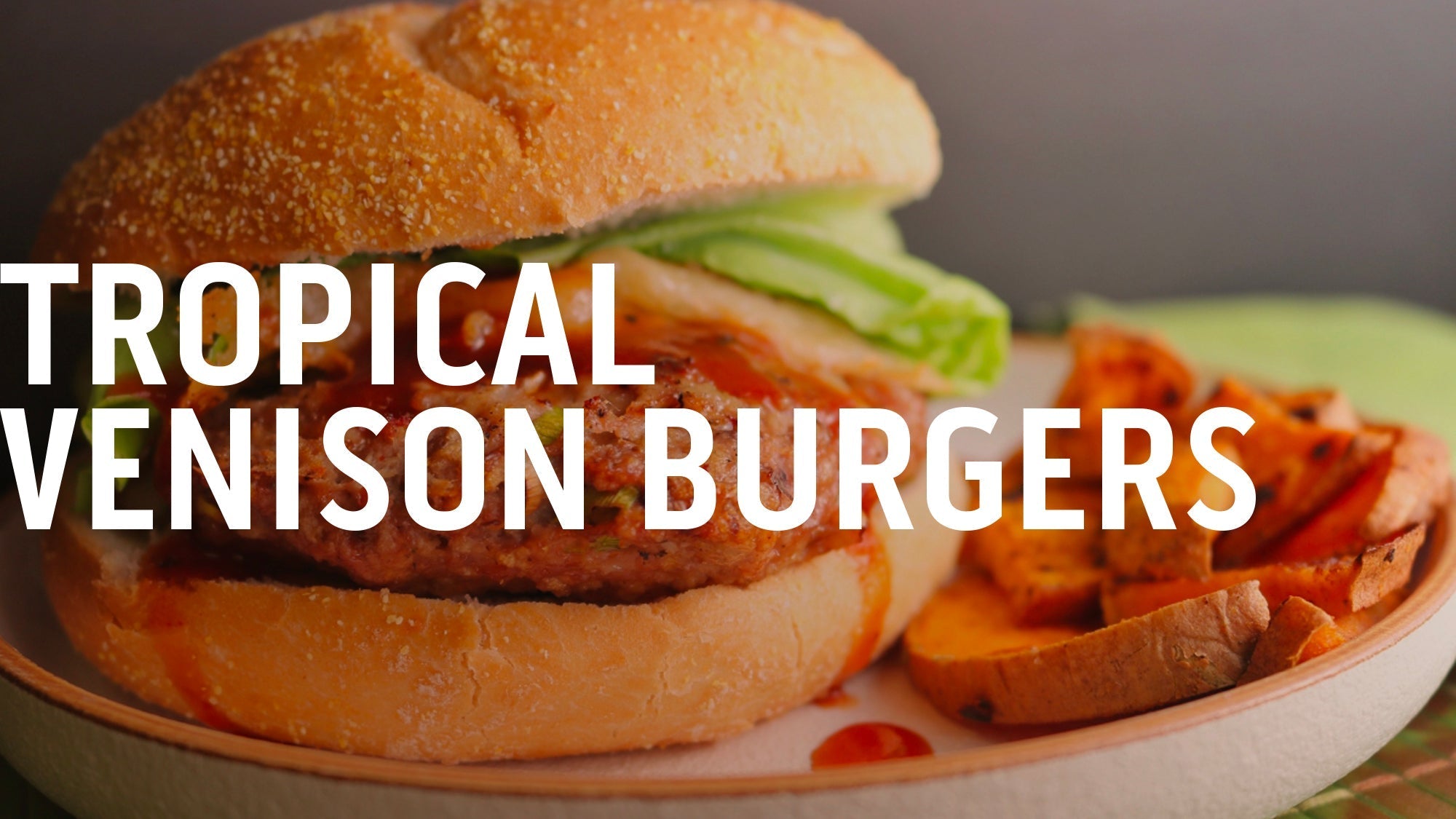 TROPICAL VENISON BURGER