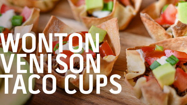 Delicious Wonton Venison Taco Cups Recipe - Wild Game Wednesday