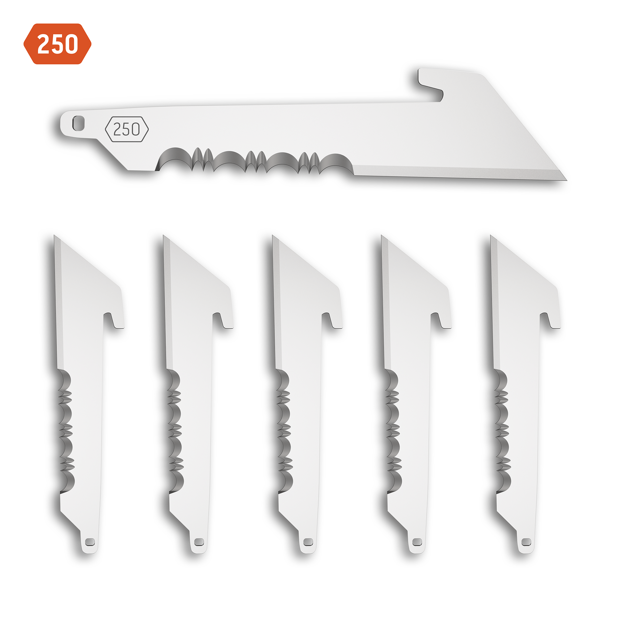 2.5" 50% SERRATED UTILITY REPLACEMENT BLADE PACK