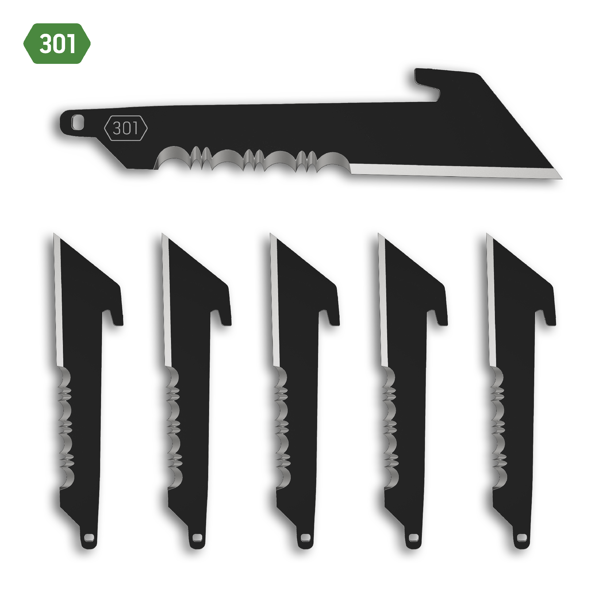 3.0" 50 % SERRATED UTILITY BLADES | 6-PACK-1-Outdoor Edge