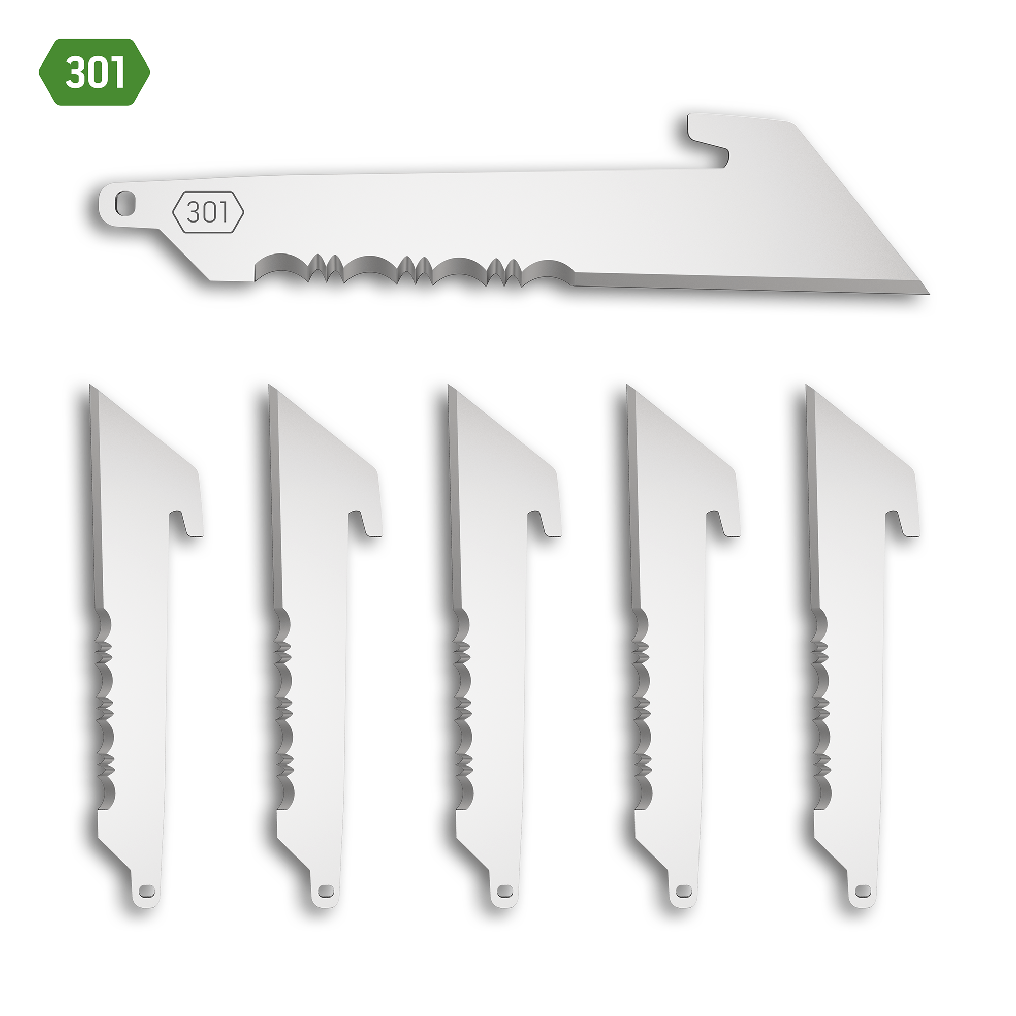 3.0" 50% SERRATED UTILITY BLADES | 6-PACK-1-Outdoor Edge