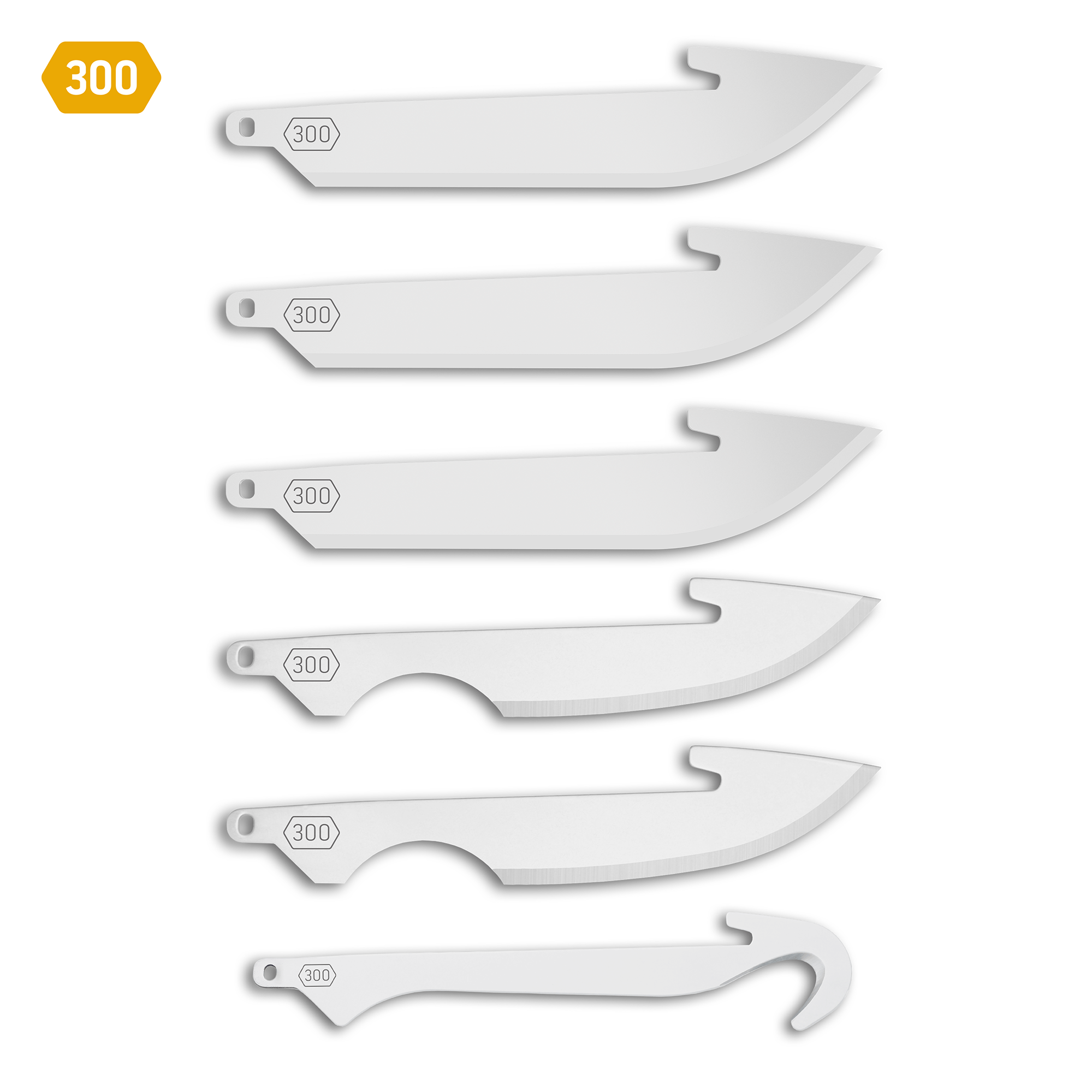 300 (3.0) Combo Replacement Blades Set 6-Pack - Stainless