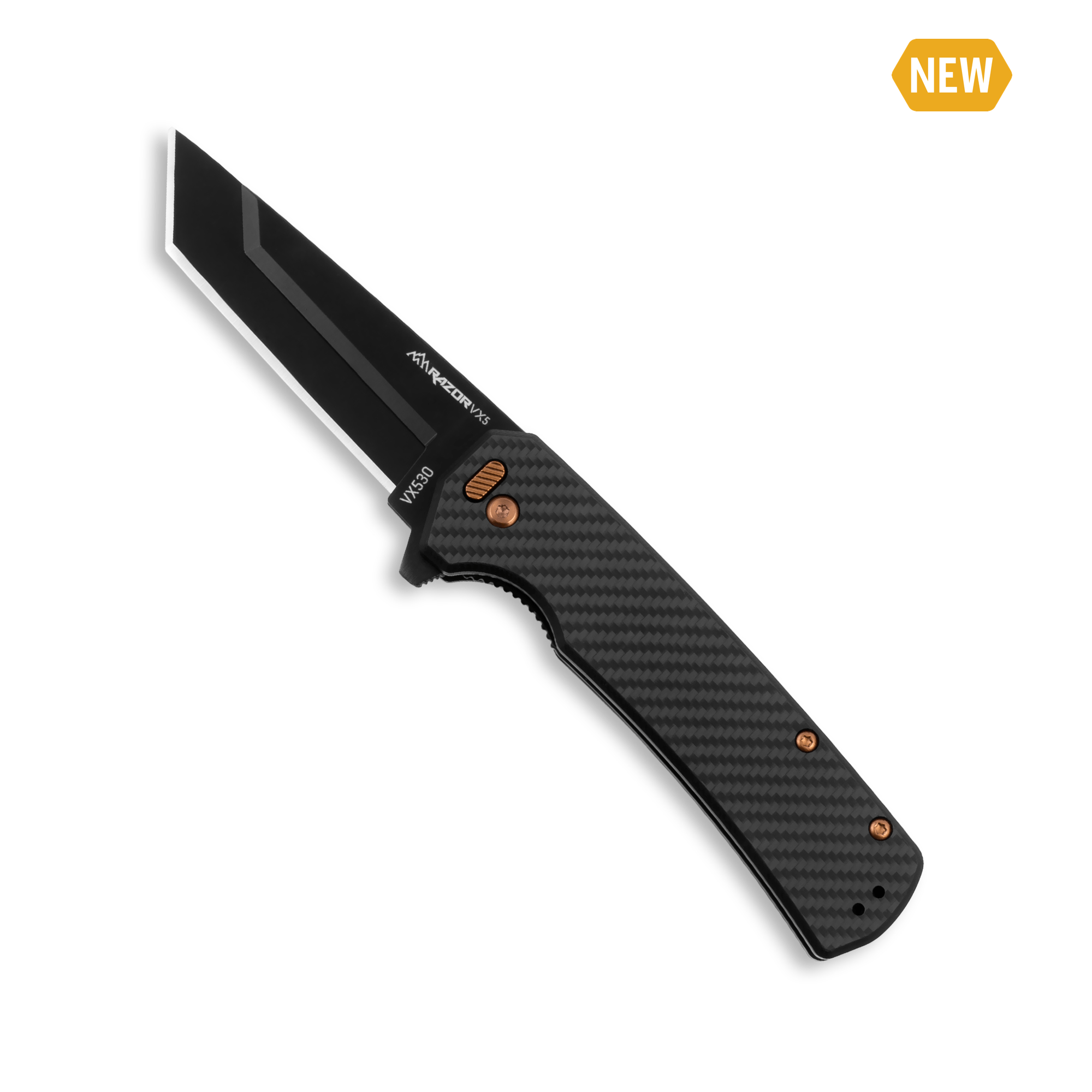 Razor VX5 EDC Knife – 3″ Replaceable Blade, Carbon Fiber G10