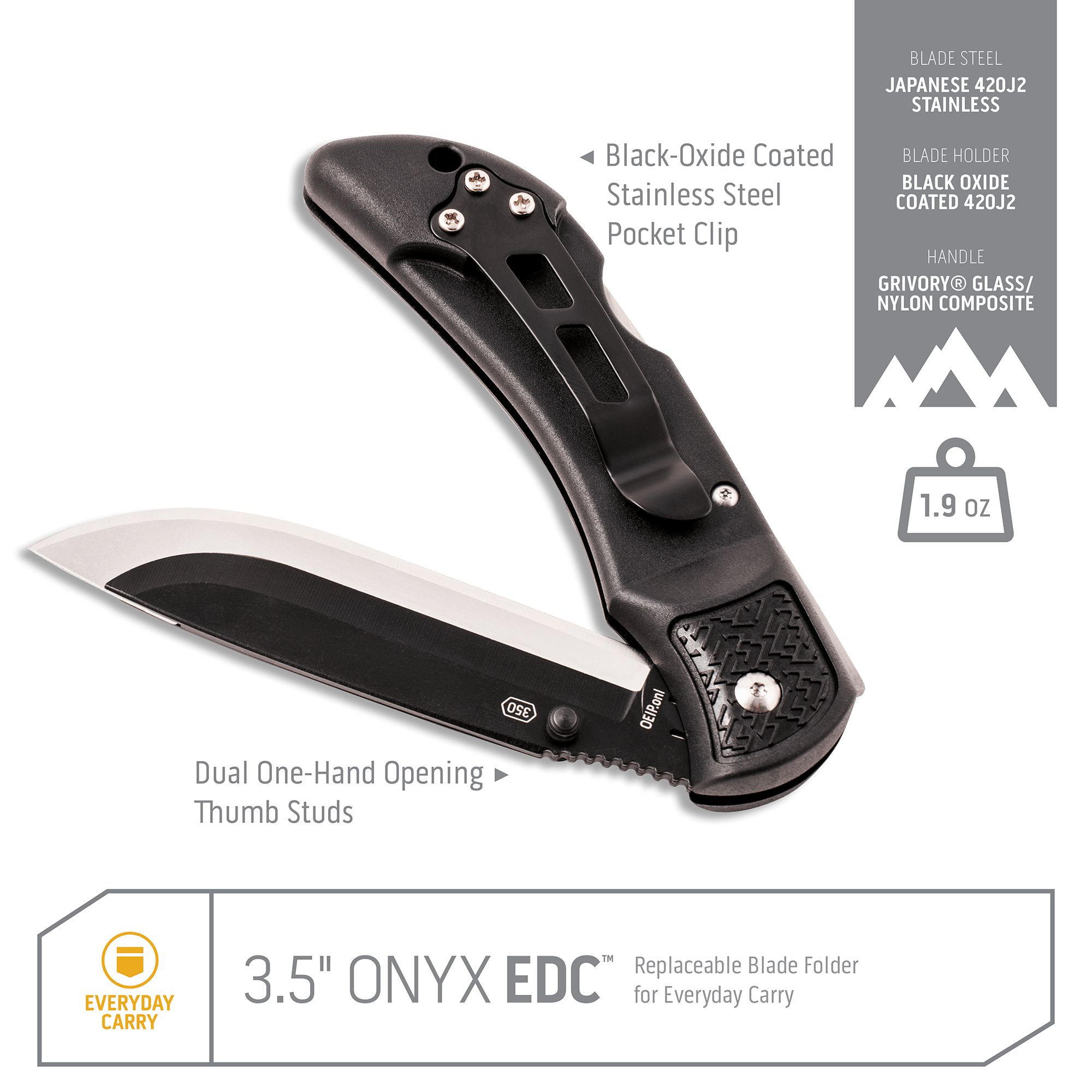 3.5" RAZOR ONYX | 27 BLADES
