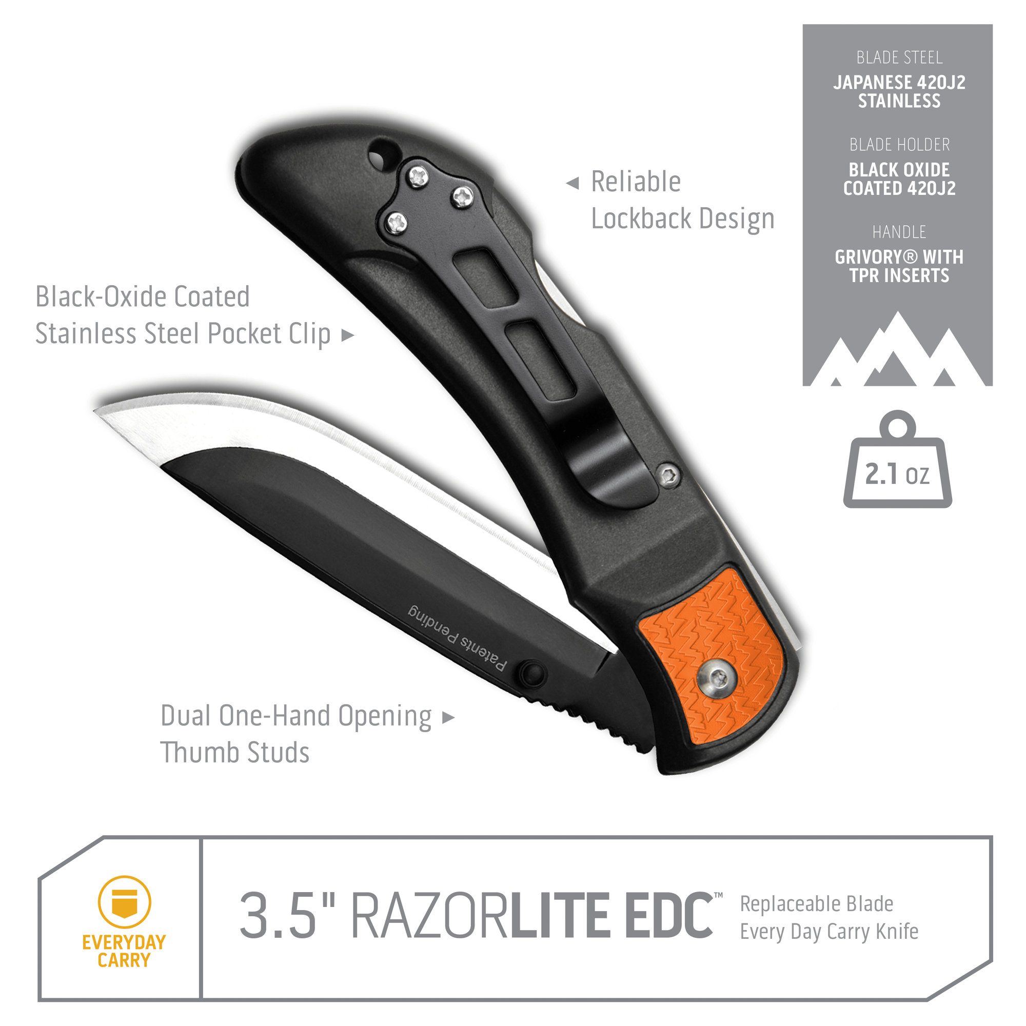 3.5" RAZOR EDC LITE | 30 BLADES