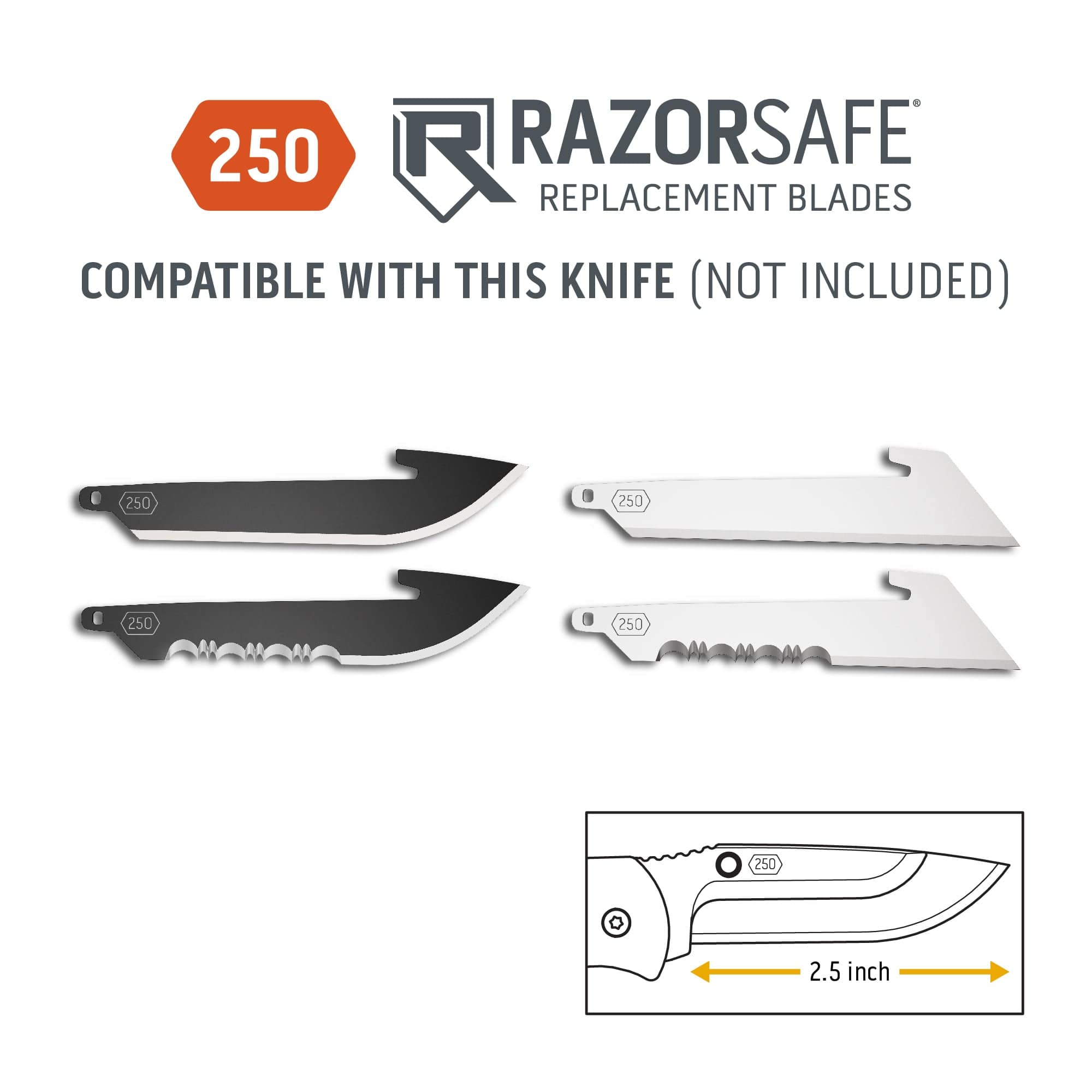 2.5" RazorEDC Lite-7-Orange-Outdoor Edge
