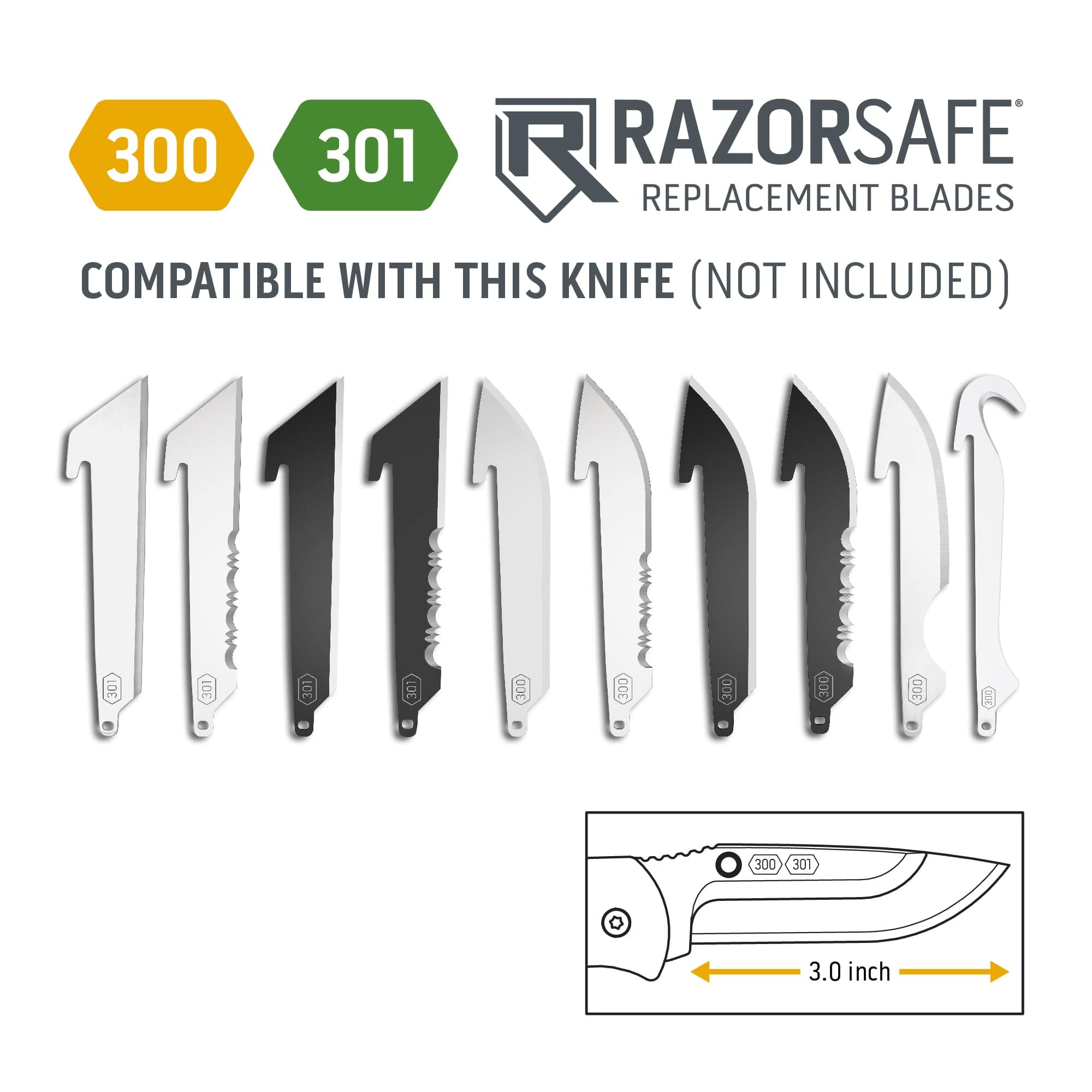 3.0" RazorEDC Lite-7-Blaze Orange-Outdoor Edge
