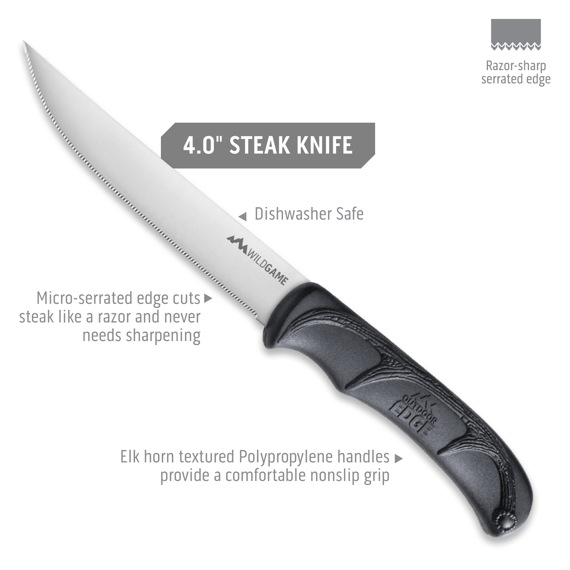 WILDGAME™ STEAK KNIFE SET-6-Blaze-Outdoor Edge