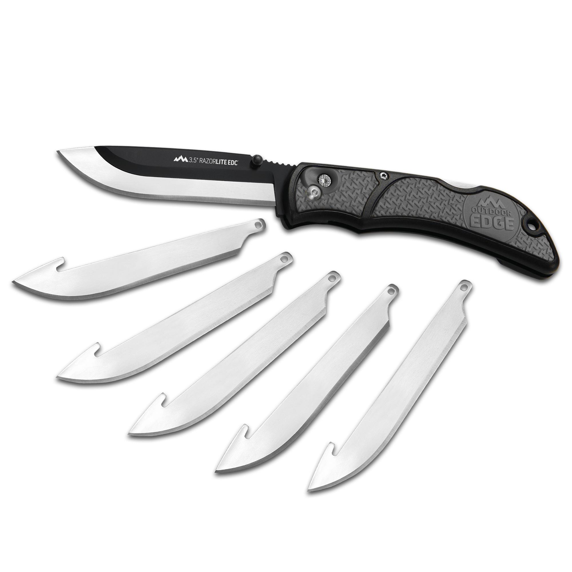 Outdoor Edge Gray 3.5" RazorLite™ EDC replaceable blade knife product photo on white