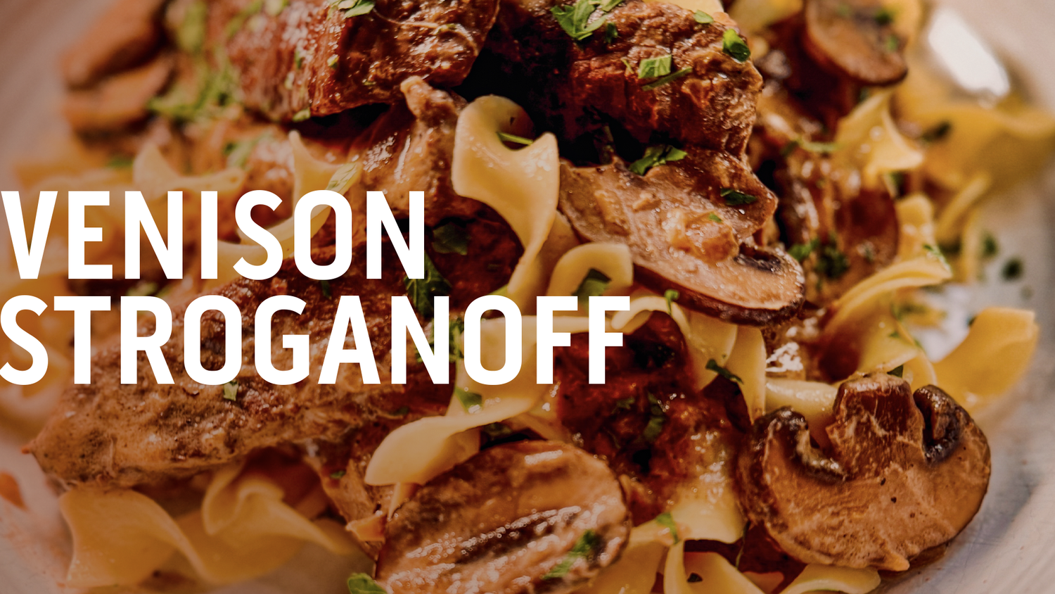 VENISON STROGANOFF WITH EGG NOODLES