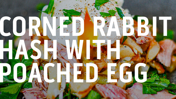Corned Rabbit Hash with Poached Egg