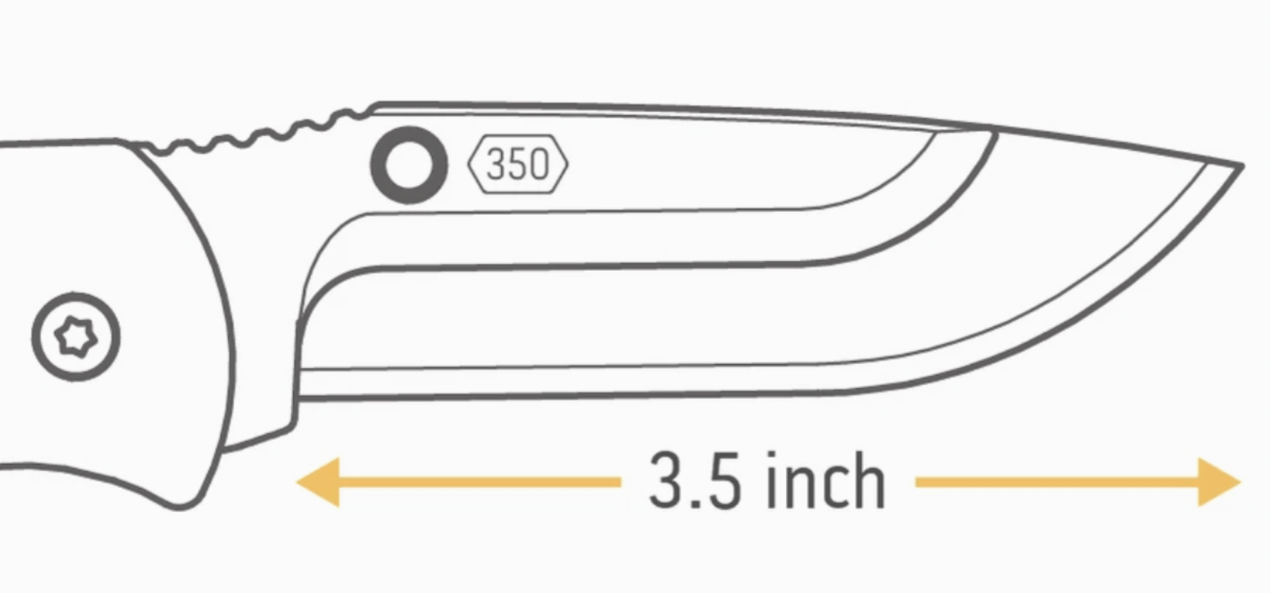 RazorSafe Blade Diagram with 3.5 inch blade