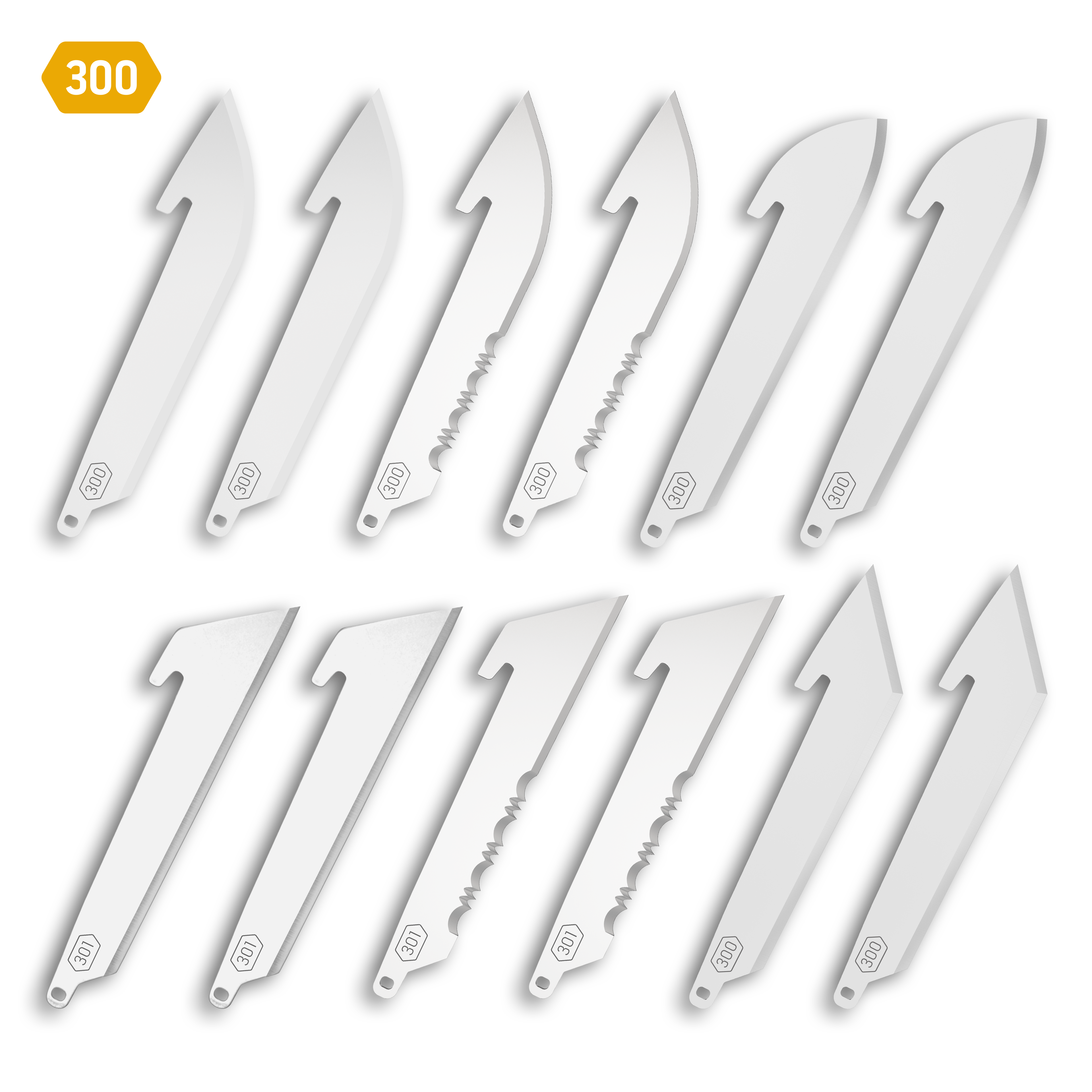 3.0” CARRY COMBO BLADE PACK | 12-PACK | STAINLESS