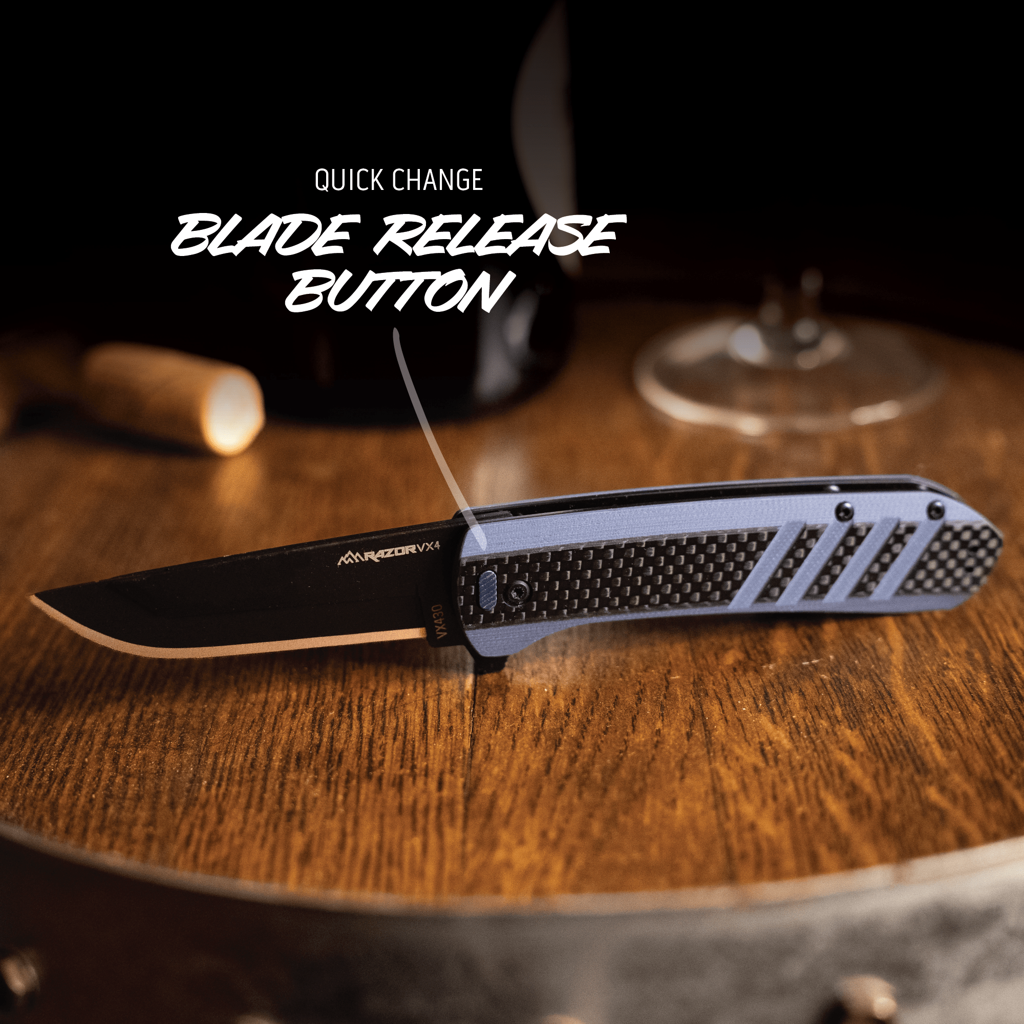 RAZOR VX4 | BLUE G10 & CARBON