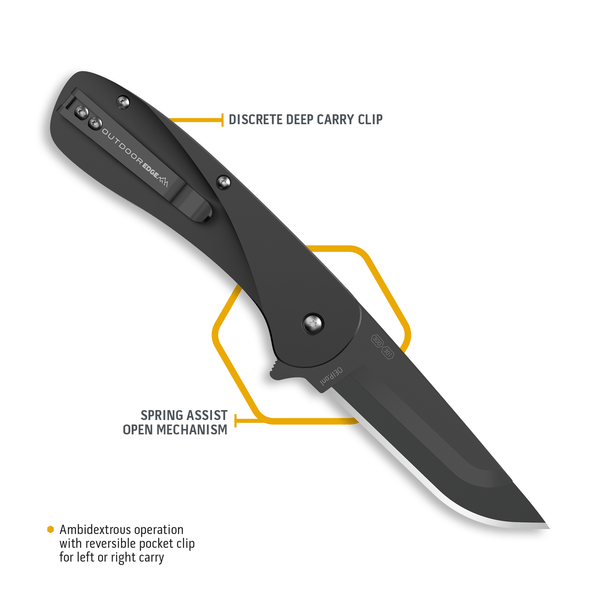 Razor VX1 | 3.0" Replaceable Blade Every Day Carry Knife with Spring Assisted Flipper