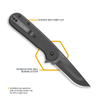RazorVX3 | 3.0" Replaceable Blade Everyday Carry Knife with Stainless Steel Ball Bearing Pivot