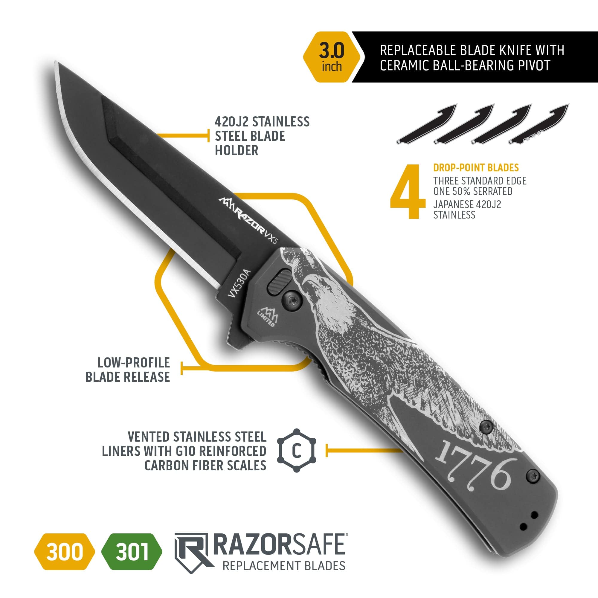 LIMITED EDITION RAZOR VX5 | 1776-3-Outdoor Edge