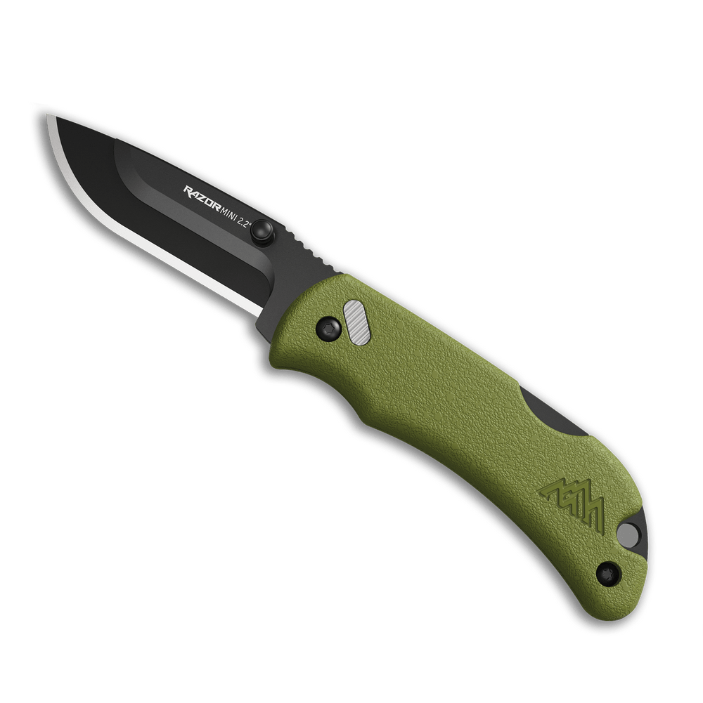 RazorMini 2.2″ RazorSafe® EDC Knife – 420J2 Stainless, Button Blade Change