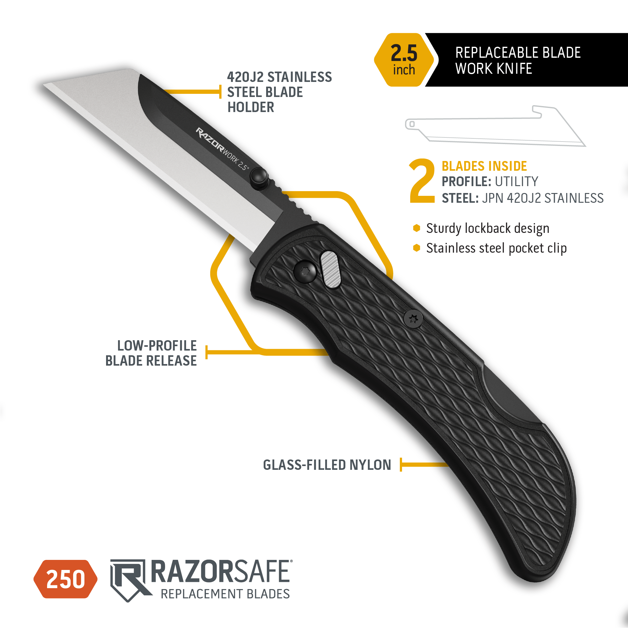 RazorWork® 2.5"-2-Outdoor Edge