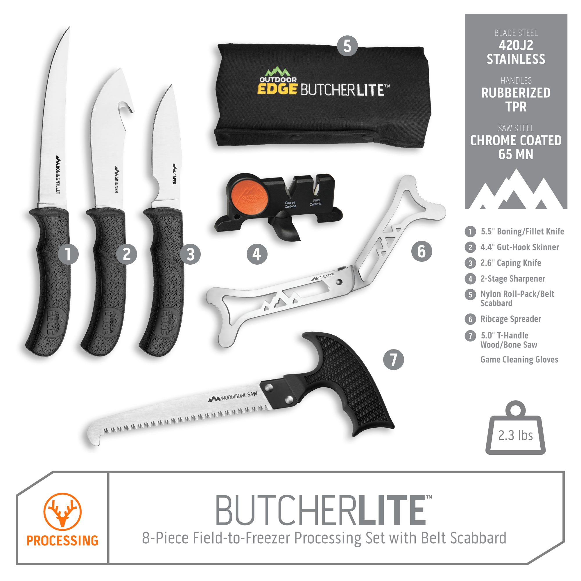 Outfitter™  Complete Field Dressing and Home Processing Set for