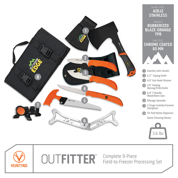 Outfitter™, Complete Field Dressing and Home Processing Set for Hunting