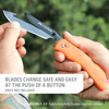 350 (3.5") Drop-Point Replacement Blades 6-Pack -Stainless