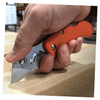 Outdoor Edge Orange B.O.A. (Box Opening Assistant) Utility knife cutting cardboard