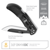 Outdoor Edge 3.0" Onyx EDC Razor Blade Knife Product Photo half open calling out replaceable blade