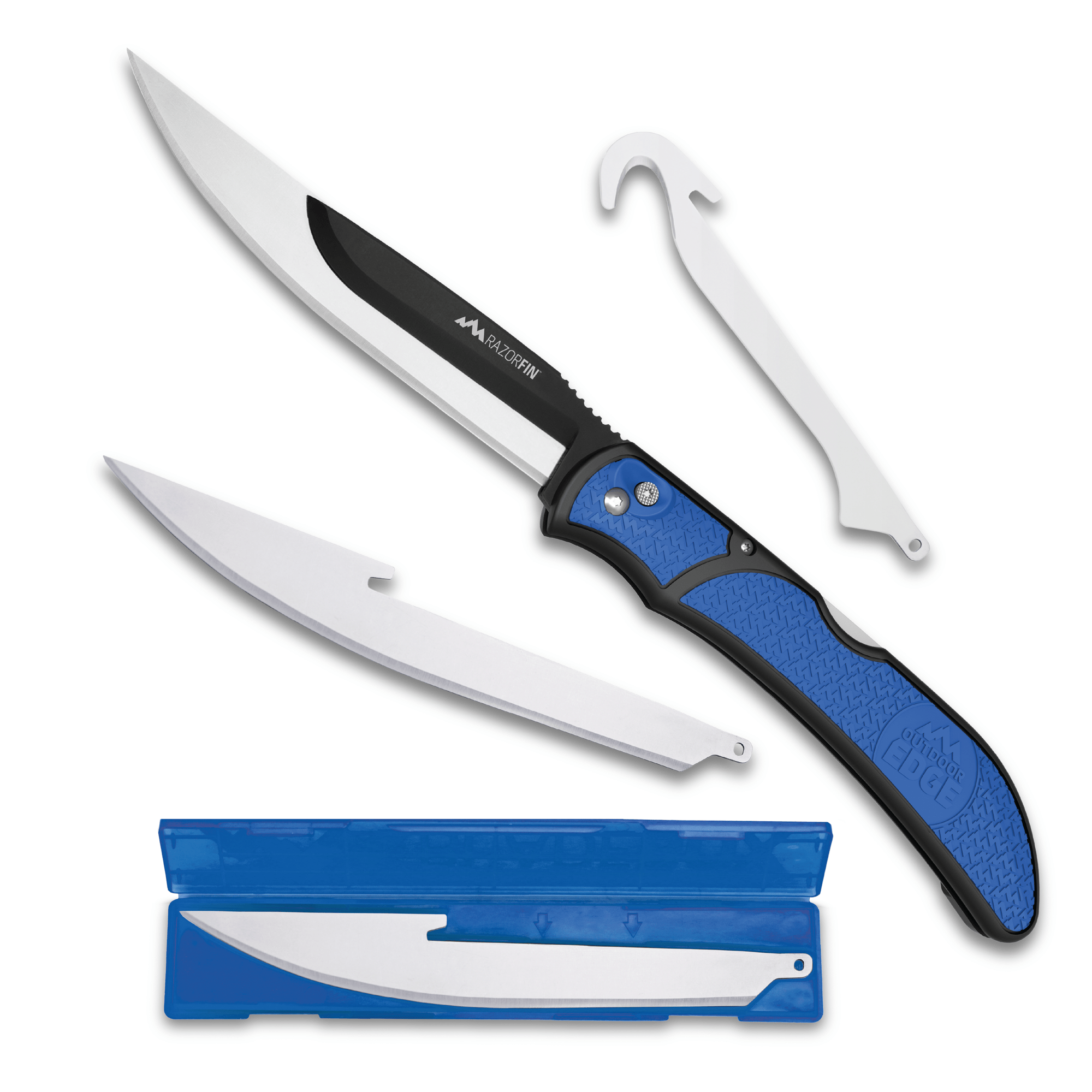 Outdoor Edge RazorFin Fillet Knife Product Photo showing 4 blades