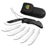 Outdoor Edge Black RazorPro Hunting Knife with extra blades product photo on white background